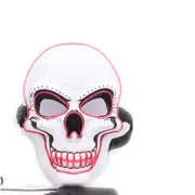 LED Halloween Scary Glow Skeleton Mask Cosplay Party Costume Supplies Pink