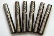 6 Pcs. Atrax 3/32" Diamond Pattern Square End Carbide CNC Router Bits