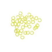 Yellow Enamel Plated Jump Rings 8mm x 1.2mm - Open 16 Gauge - 50 Rings - J086