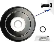 1/4" Spacer for Tub Spout, Flange Trim Ring for Bath Faucet, Eschutcheon Cover Plate for Spigot with Split PVC Blocking Water, Shower Pipe Remodeling Sealer (304SUS-Matte Black)