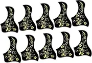 HONITANO 10Pcs Acoustic Guitar Scratch Plate Protector Durable Pickguard with Unique Pattern Easy Installation for Folk Guitar Floral Design