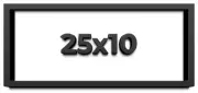 25x10 Shadow Box Frame Black | 1 inches Deep Real Wood Contemporary Shadowbox Di