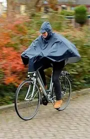 [Mirage Hobby] Mirage Rainfall Luxury Unisex Rain Poncho, Black, One Size