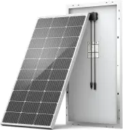 ECO-WORTHY 100 Watt 12V Monocrystalline Solar Panel with Solar Connectors