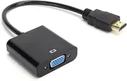 HD VGA Converter Cable with, High Performance C Chip, Wide Resolution Range, ABS Shell, Suitable for Chromebook, (Black)