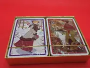 New Sealed 2 Vintage Swap Playing Cards - Lady & Borzoi Dog - Lady & Cat Winter