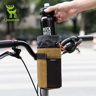 Qunature Bike Water Bottle Holder Bag Insulated Bicycle Coffee Cup Phone Holders