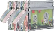 TrueLux 10 Pack Colored Mesh Zipper Pouch Bags, Double-Layer Nylon Building Block Sets Toy Storage & Organization, Breathable See Through A5 Zipper Pouch with Handle for Activity School Office Games