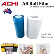 ACHI AB Film Roll Transfer Sticker White For A3 UV DTF Printer 100m Per Roll USA