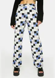 [The Ragged Priest] Motherboard Checkered Jeans