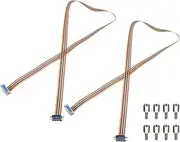 uxcell 2 Pcs IDC Rainbow Wire Flat Ribbon Cable DB15 Male to DB15 Female 39 Inch Length 2.54mm Pitch Breadboard Jumper Wires for Electronic Projects