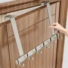 Hanging Coat Hat Towel Rack Over The Door Behind Door Hook for Bathroom