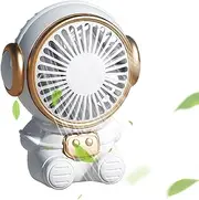 Table Fan | Astronaut Shape Cooling Device - USB Rechargeable Desk Quiet Cooling Fan for Travel Outdoor Beach Tent Gym School