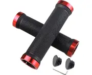 Bike Handlebar Grips，Double Lock on Bicycle Handle Bar，Soft and Comfortable Rubber Handle,Suitable f