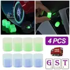 4/8 Tire Valve Caps Luminous Car Vehicle Wheel Prank Dust Cover Glow In The Dark