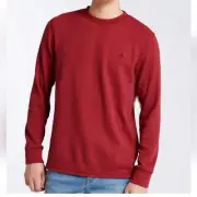 Timberland Waffle Knit Brick Red Pullover Long Sleeve Pullover Size XXL