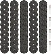Power Tool Parts - Saw Blades - 50pcs 32mm Cutting Discs Cut Off Wheel with 4pcs 1/8 Inch Shank Mandrels for Rotary Tools