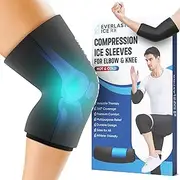 EverlastingIce Knee Ice Pack Wrap Compression Sleeve for Injuries | Hot & Cold Therapy Ice Pack for Knee, 360° Coverage | Reusable for Knee, Elbow, Ankle, Wrist - Medium