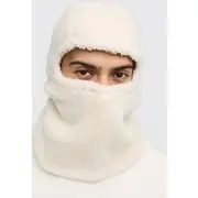 Mens Ecru Borg Ski Hood