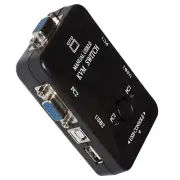 2 in 1 Out HDMI Kvm Switch, 2-Port USB VGA Cable and Push Button Switching Func