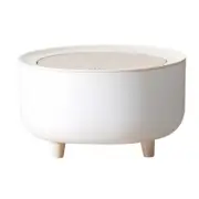 Nordic Trash Can with Elasticity Press Lid Cover High Foot Waste Basket Bin