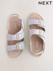Rainbow Metallic Wide Fit (G) Touch Fastening Strap Corkbed Sandals (E74899) | $39 - $55