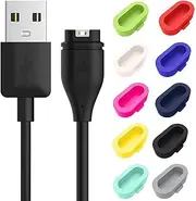 AFUNTA Charging Cable & Charger Port Protectors Compatible Fenix 5 5S 5X, Replacement Data Sync Cord & Anti Dust Plugs for Forerunner 935 Approach S60 Quatix5 Vivoactive 3 Vivosport D2 Charlie