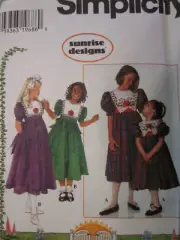 7396 Simplicity Sewing Pattern Girls Dress 3-14 UNCUT FF OOP