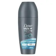 Dove Men + Care Zero Aluminium Clean Comfort Roll On 50ml