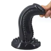 Gybsp Amazing Adullt Funny Toy Massager Waterproof adullt Toy Realistic Animal Ribbed Dido Penis Adult Products SexToys G Spott Massage Female Men-Black