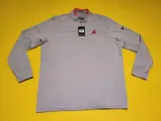 Nike Men Quarter Zip Golf Pullover XL Gray Long Sleeve NWT FREE SHIPPING