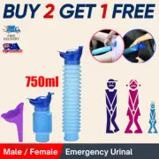 Portable Urinal Pee Bottle Shrinkable Toilet Kit Potty Emergency Travel Camping