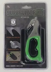 SuperVizor XT Auto Escape Tool GREEN Seatbelt Cutter Window Breaker Rescue Tool