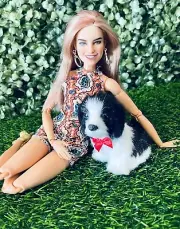 Realistic 11.5” Fashion Doll size 1/6 furry Cocker Spaniel Pet Companion NEW!