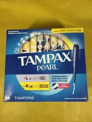 Tampax Pearl, Tampons, Duo Pack, Light/regular Ultra Absorbency, 34 Count N1