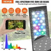 Aquarium Light 26W Full Spectrum Fish Tank Light with 24/7 Natural Mode Adjustable Timer & 5-Level Brightness with Aluminum Alloy Shell Extendable Brackets