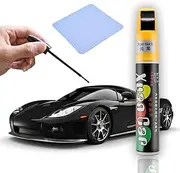 Touch up Paint for Cars, Two-In-One Automotive Car Paint Scratch Repair Pen (with a piece of cloth), Auto Easy Scratch Fix, Scratch Remover for Car/Motorcycle/Boat(Black 1Pcs)