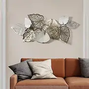 Handmade Three-Dimensional Wall Decoration Metal Wall Art for Living Room, Wrought Iron Metal Ginkgo Leaf Decoration Creative Pendant