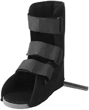 Boot Low Top Ankle Fracture Orthopedic Braces,Short Air Cam Walker Fracture Walking, Thong Fixed Post Op Shoe with Adjustable Strap for Foot Injuries Stable Ankle Joints Recovery Pain Relief (Black, M)