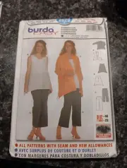 Burda Easy 8620 Misses' Pull-over Top, Jacket, Pull-on Pants Sz 8/10-20/22 UC FF