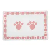 Petrageous Pet Paws Print Pet Placement Mat Pink 29 x 48cm