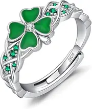 DRINSPER Highland Cow/Wolf/Snake/Clover/Dachshund Ring Jewelry Gifts for Women Men 925 Sterling Silver Viking Norse Vintage Adjustable Open Cute Animal Gothic Rings