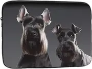 Cute Schnauzer Dog Laptop Sleeve 12 inch Shockproof Protective Computer Carrying Cover Water Resistant Computer Bag Laptop Case Briefcase Handbags Portable Laptop Bag Gifts for Men Women