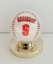 FOTOBALL Limited Edition Baltimore Orioles 'Anderson #9' Baseball - Display Case