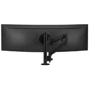 Atdec AWMS-HX40 597mm Dynamic Arm + 400mm Post / 6-14kg (13lb-31lb) Flat Screen, 6-12kg (13lb-26.5lb) Curved Screen + Grommet Clamp Desk Fixing, Black