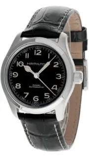 HAMILTON Khaki Field Murph AUTO 38MM Black Leather Men's Watch H70405730