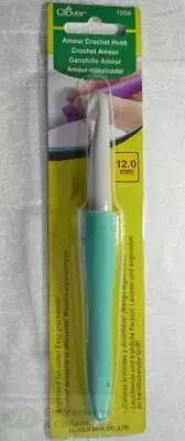 Clover Amour Crochet Hook, Easy Grip Elastomer Handle, 12.0mm #1058