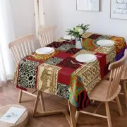 Giraffe Rectangle Tablecloth Decor Reusable Waterproof Table Cover Wedding Decor