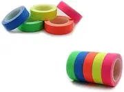 BENOAU Neon Gaffer Cloth Tape, 5 Colors, 15mm x 5m, Glows Under Black Light, Temperature-Resistant