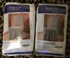 NEW 4 White Subrtex Stretchy Chair Covers Removable Seat Dining Slipcovers Decor